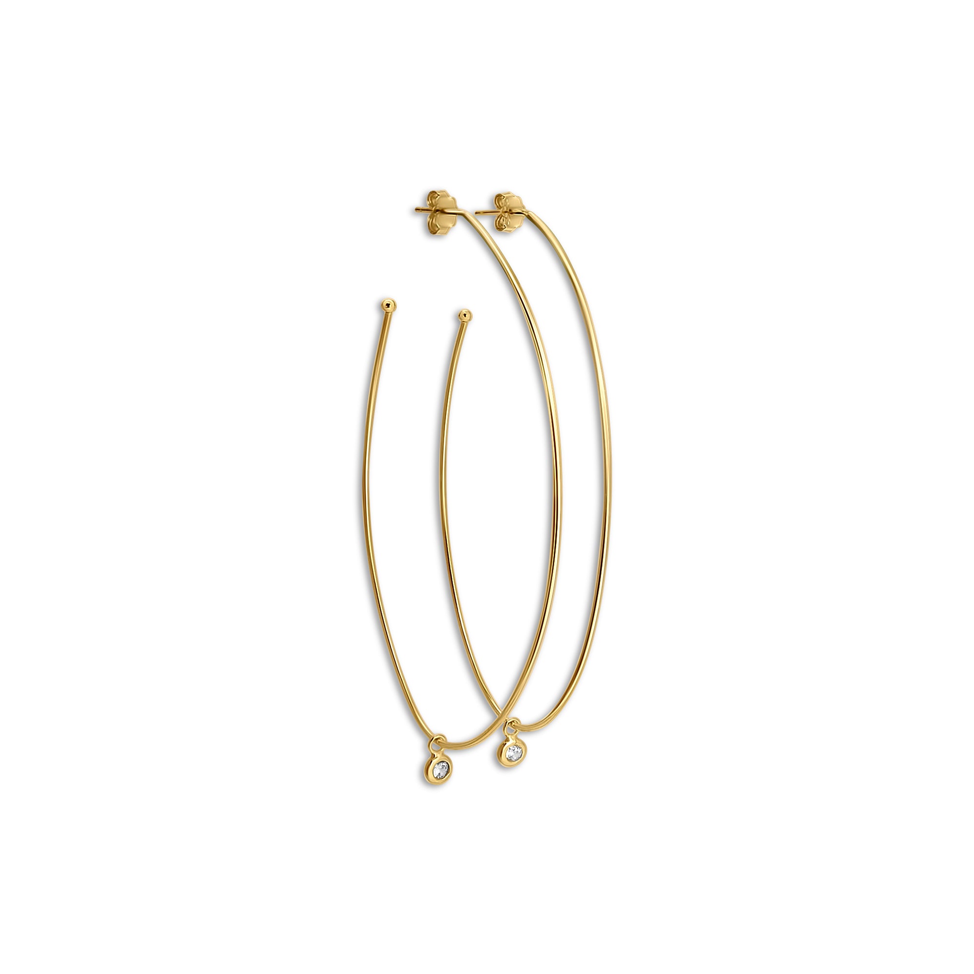 Drippn' Gold Wire Oval Hoops