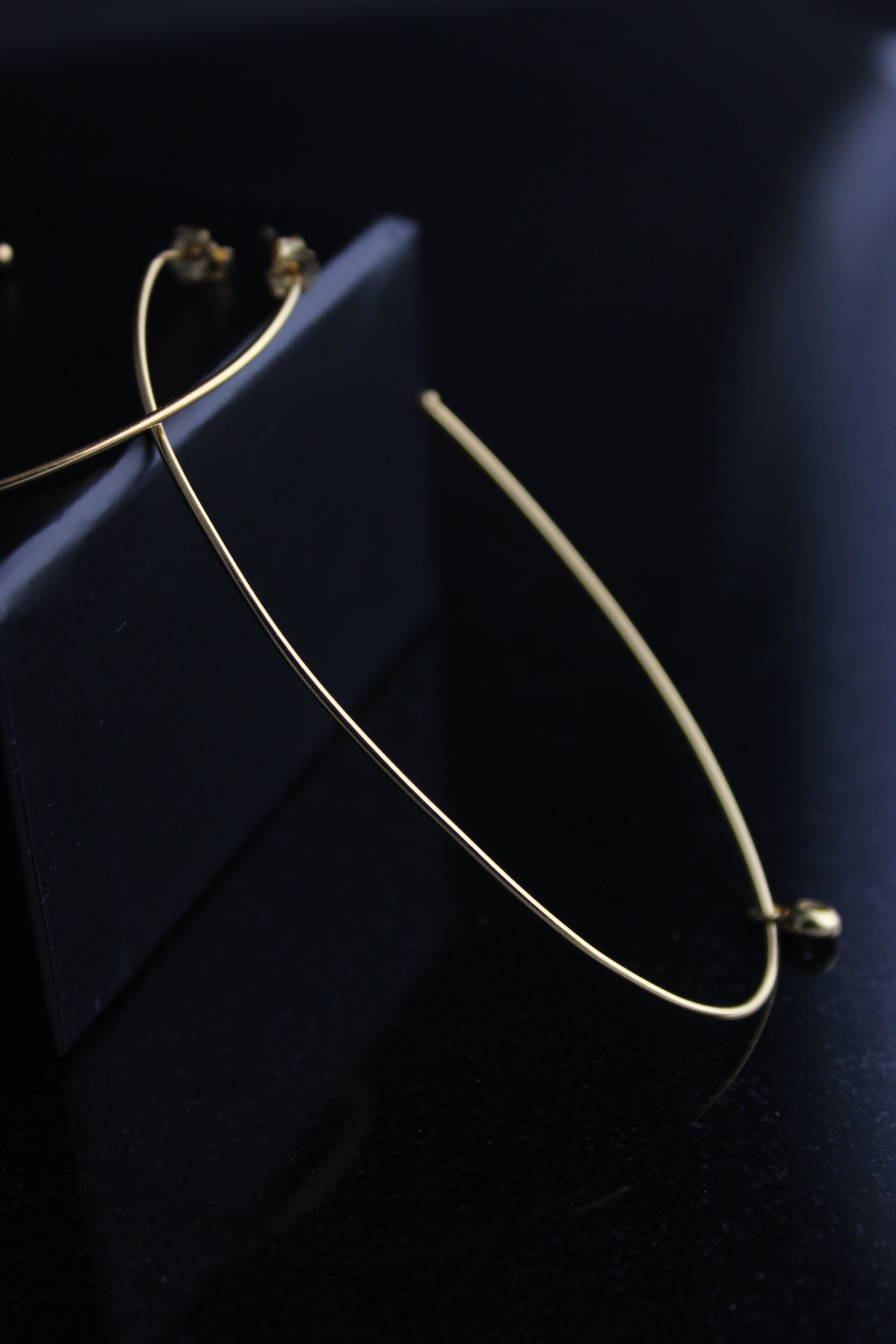 Drippn' Gold Wire Oval Hoops